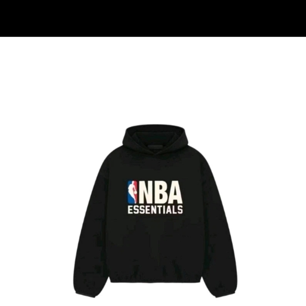 Essentials Fear Of God NBA Hoodie BLK XL - Picture 2 of 9